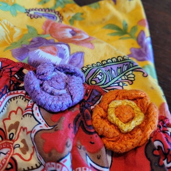 Mariachi Halter Dress Colorful 2T Tiered Crochet Details - Picture 2 of 5